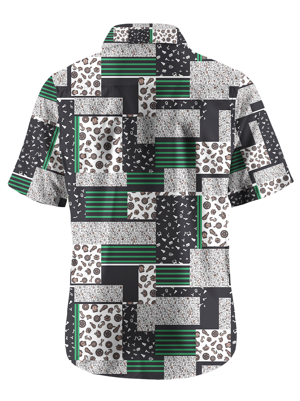 Orionride Geometric Parts Assembly Zipper Pockets Ultra Lightweight Short Sleeves Gravel Shirt