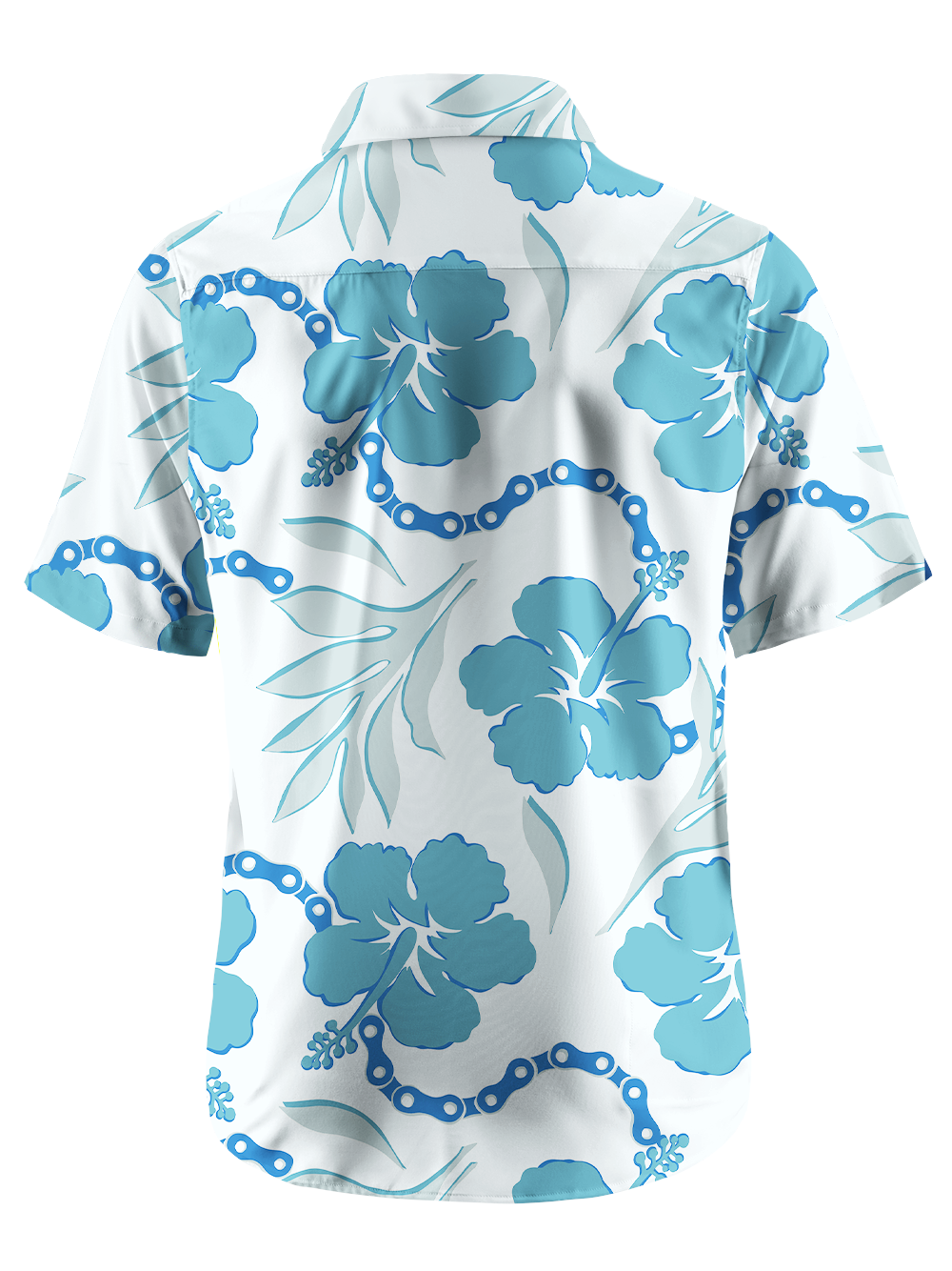 Orionride Hibiscus Petals Zipper Pockets Ultra Lightweight Short Sleeves Gravel Shirt