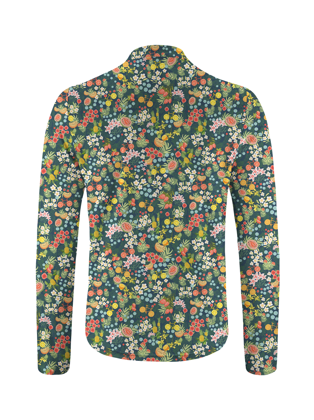 Orionride Juicy Fruit Long Sleeve Half Zipper Mountain Bike Jersey