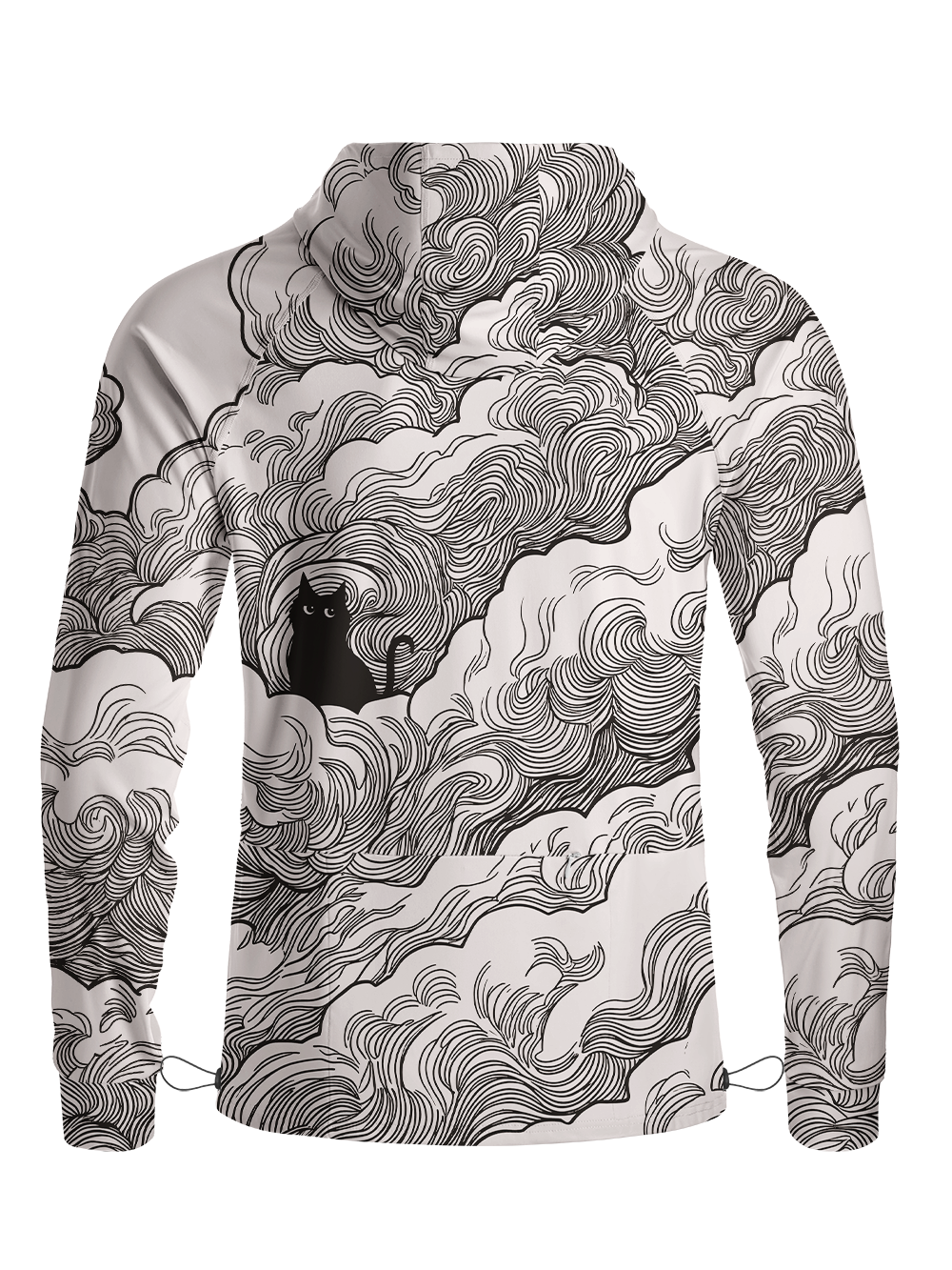 Orionride Hidden Line Cat Long Sleeve Cycling Hoodie Shirt