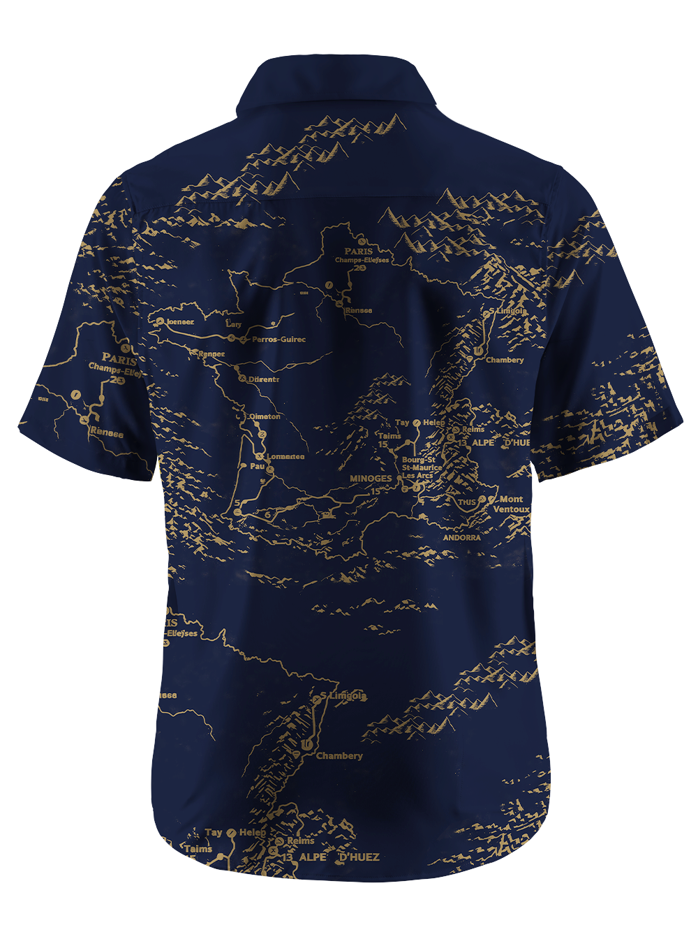 Orionride Race Route Map Zipper Pockets Ultra Lightweight Short Sleeves Gravel Shirt