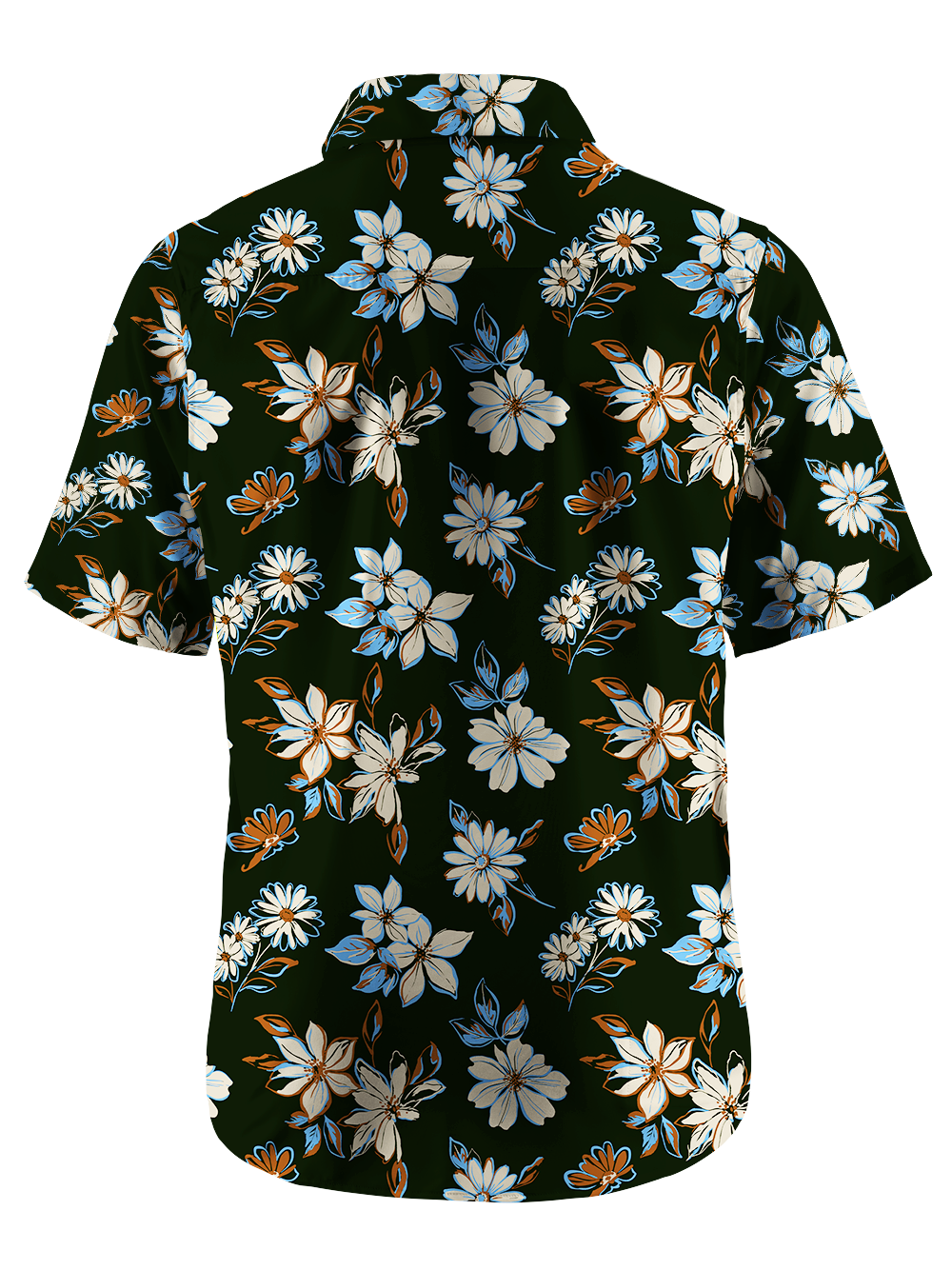 Orionride Retro Hibiscus Zipper Pockets Ultra Lightweight Short Sleeves Gravel Shirt