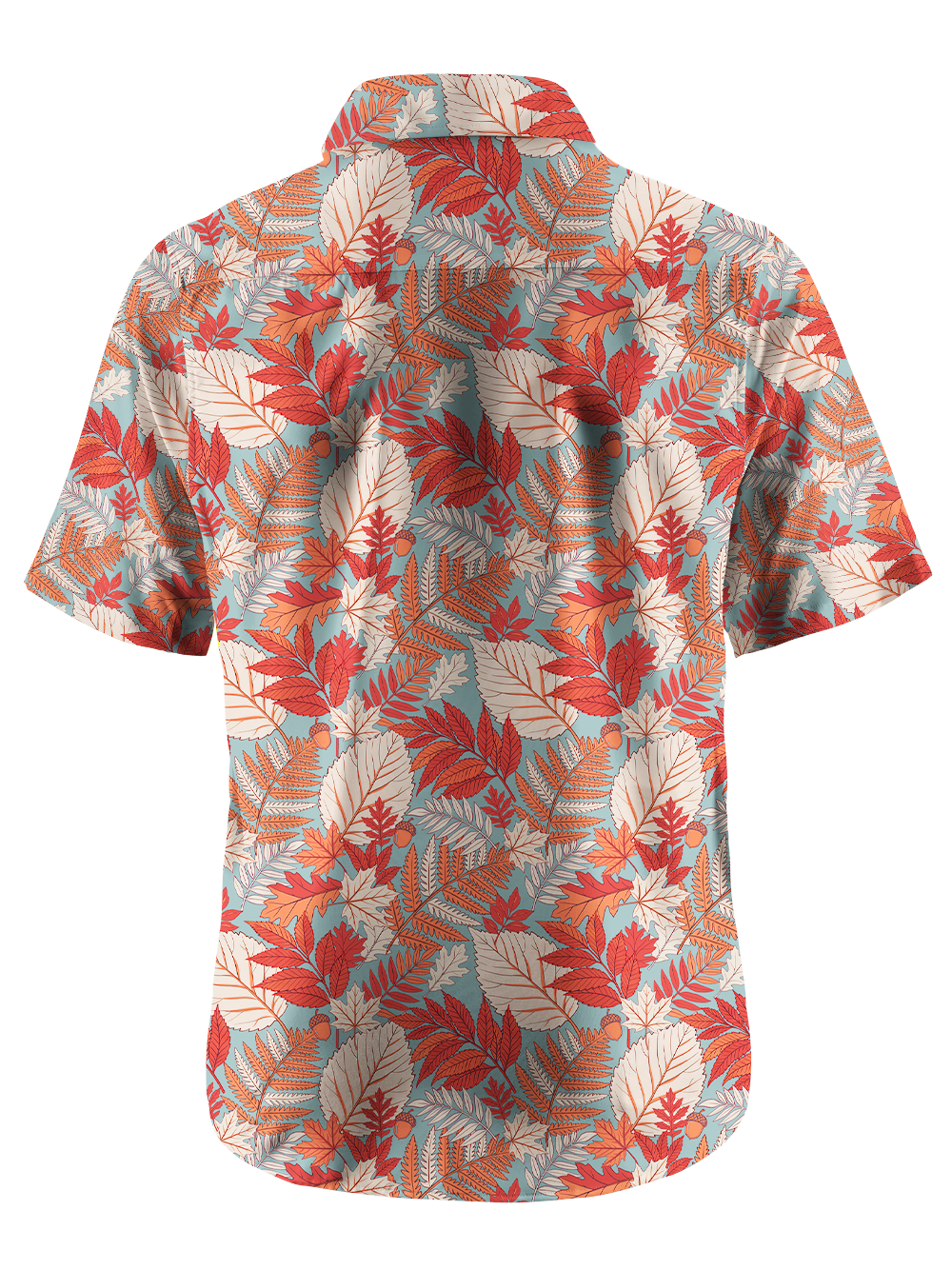 Orionride Autumn Leaf Zipper Pockets Ultra Lightweight Short Sleeves Gravel Shirt