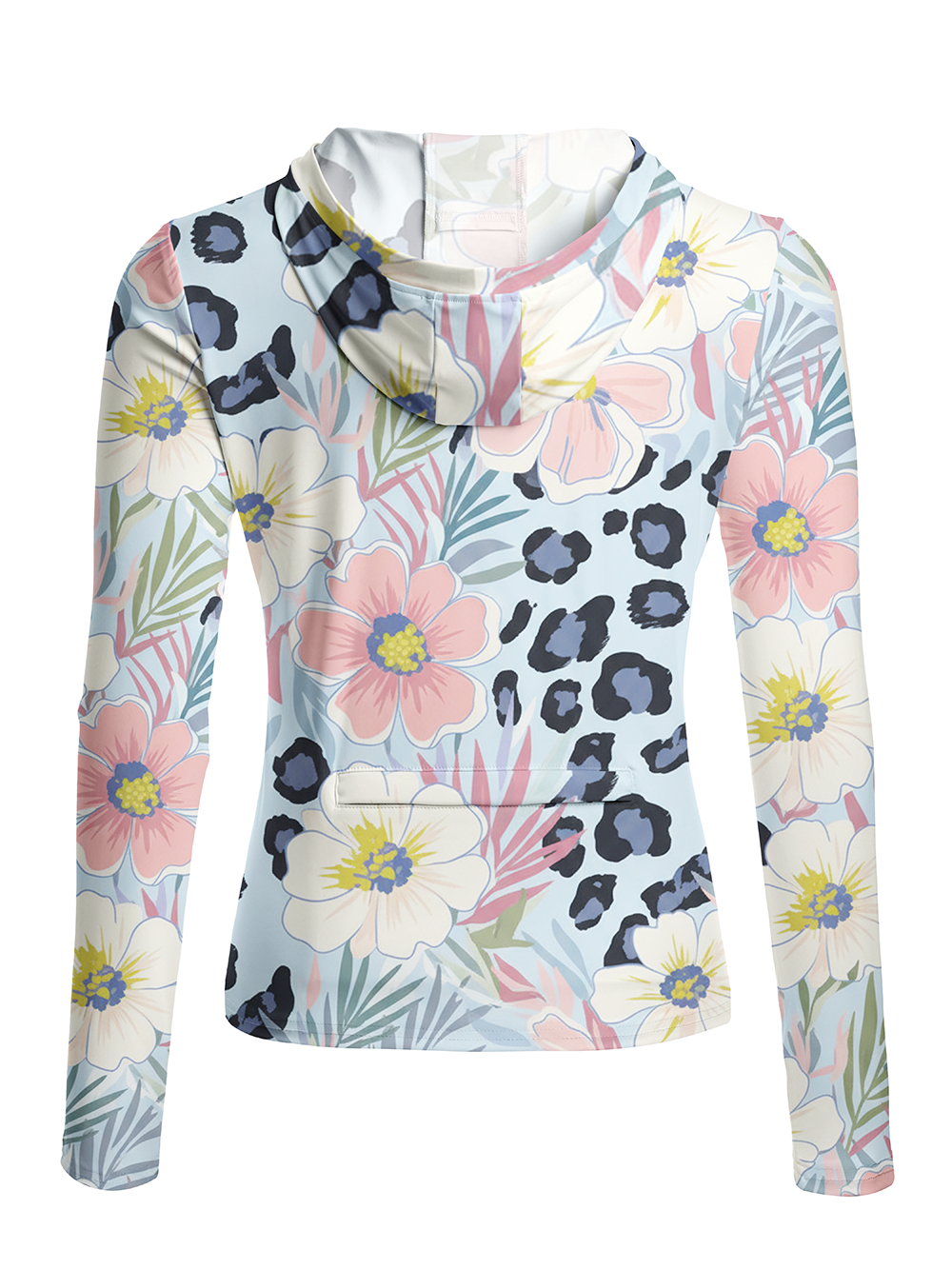 Orionride Hand-Painted Flowers Women's Long Sleeve Cycling Hoodie Shirt