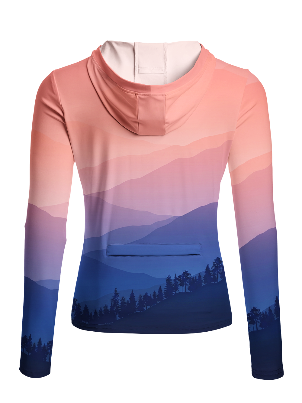 Orionride Sunset Mountain View Women's Long Sleeve Cycling Hoodie Shirt