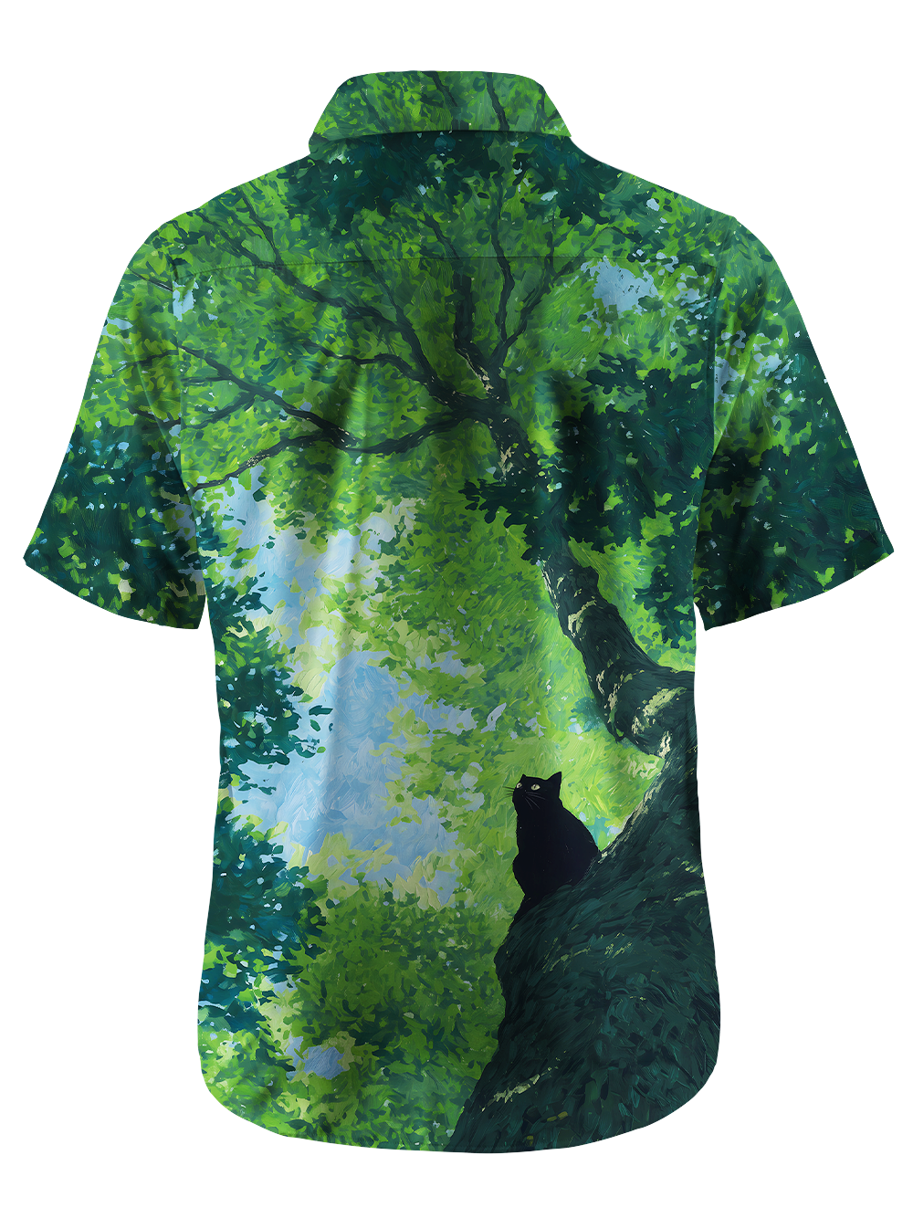 Orionride Cat in Tree Zipper Pockets Ultra Lightweight Short Sleeves Gravel Shirt