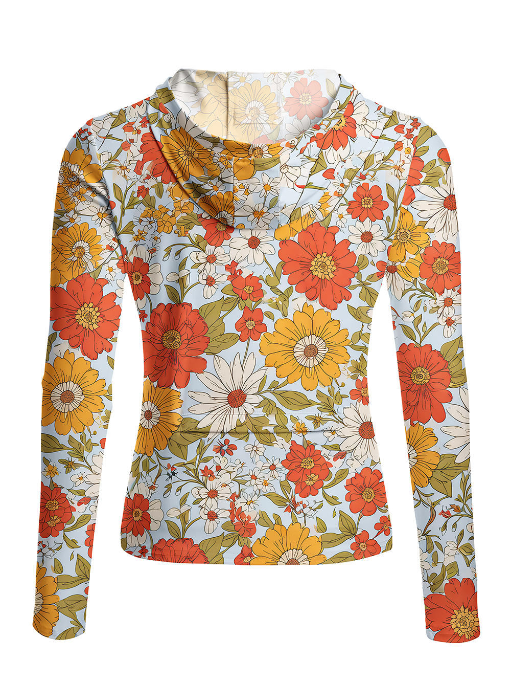 Orionride A Lush Natural Garden Women's Long Sleeve Cycling Hoodie Shirt