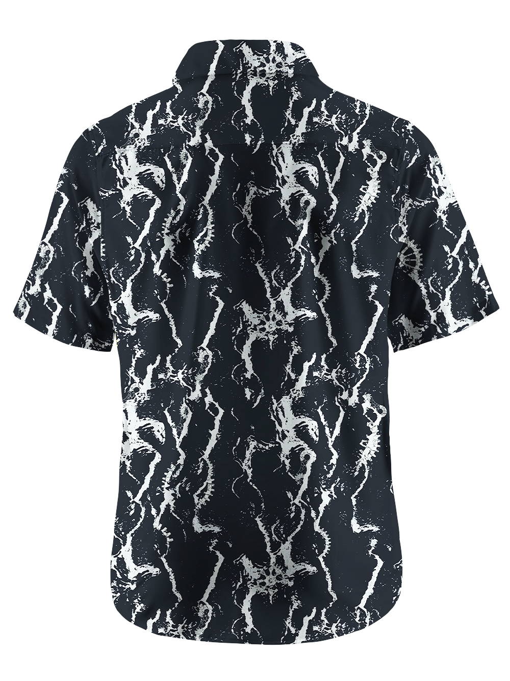 Orionride Marble Stripes Zipper Pockets Ultra Lightweight Short Sleeves Gravel Shirt