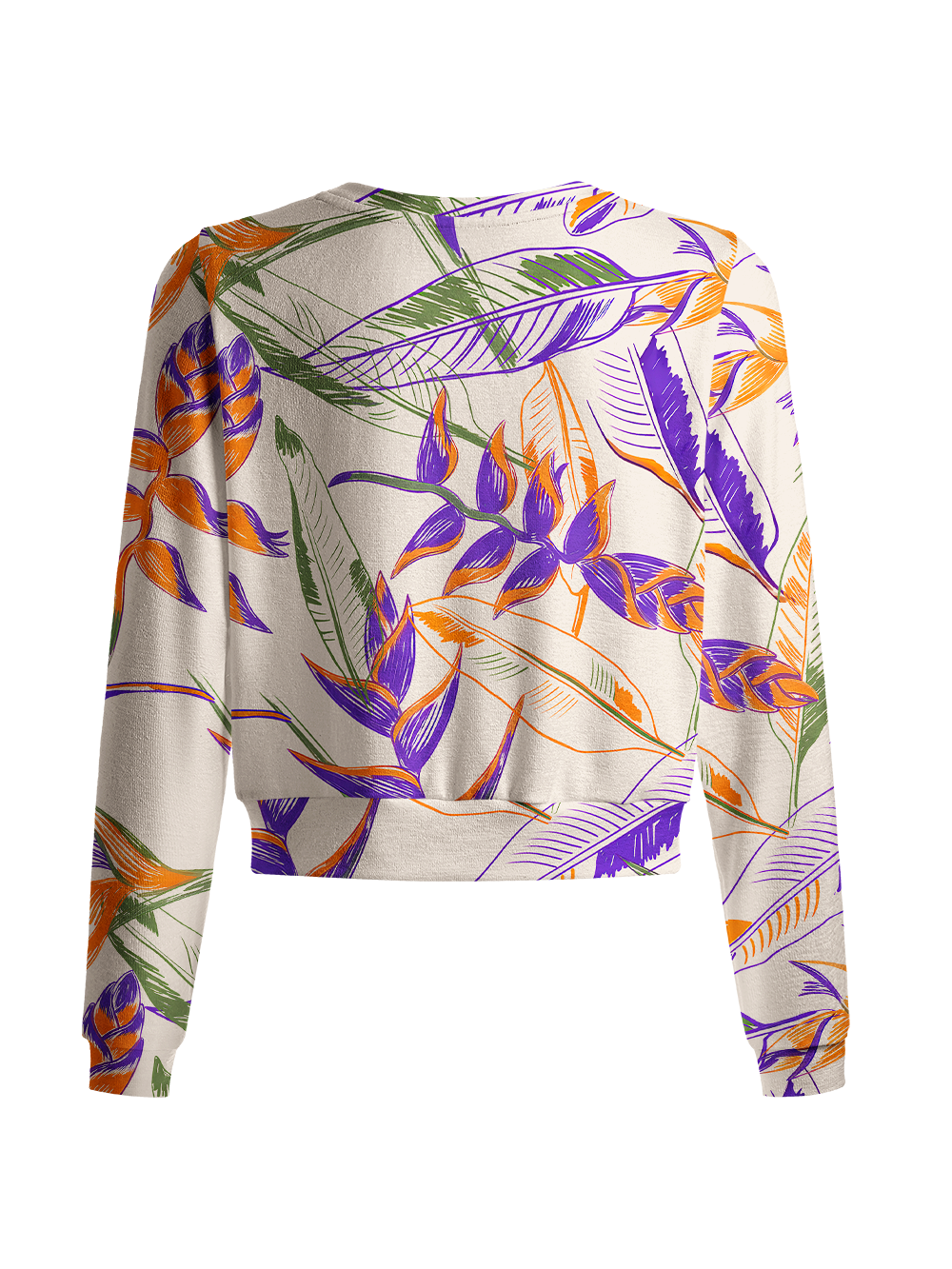 Orionride Tropical Palm Leaves Women's Knitted Cardigan