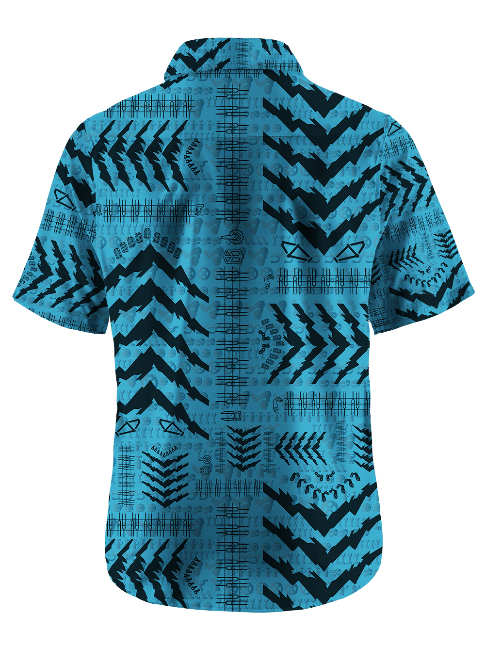 Orionride Jagged Mountain Peaks Zipper Pockets Ultra Lightweight Short Sleeves Gravel Shirt