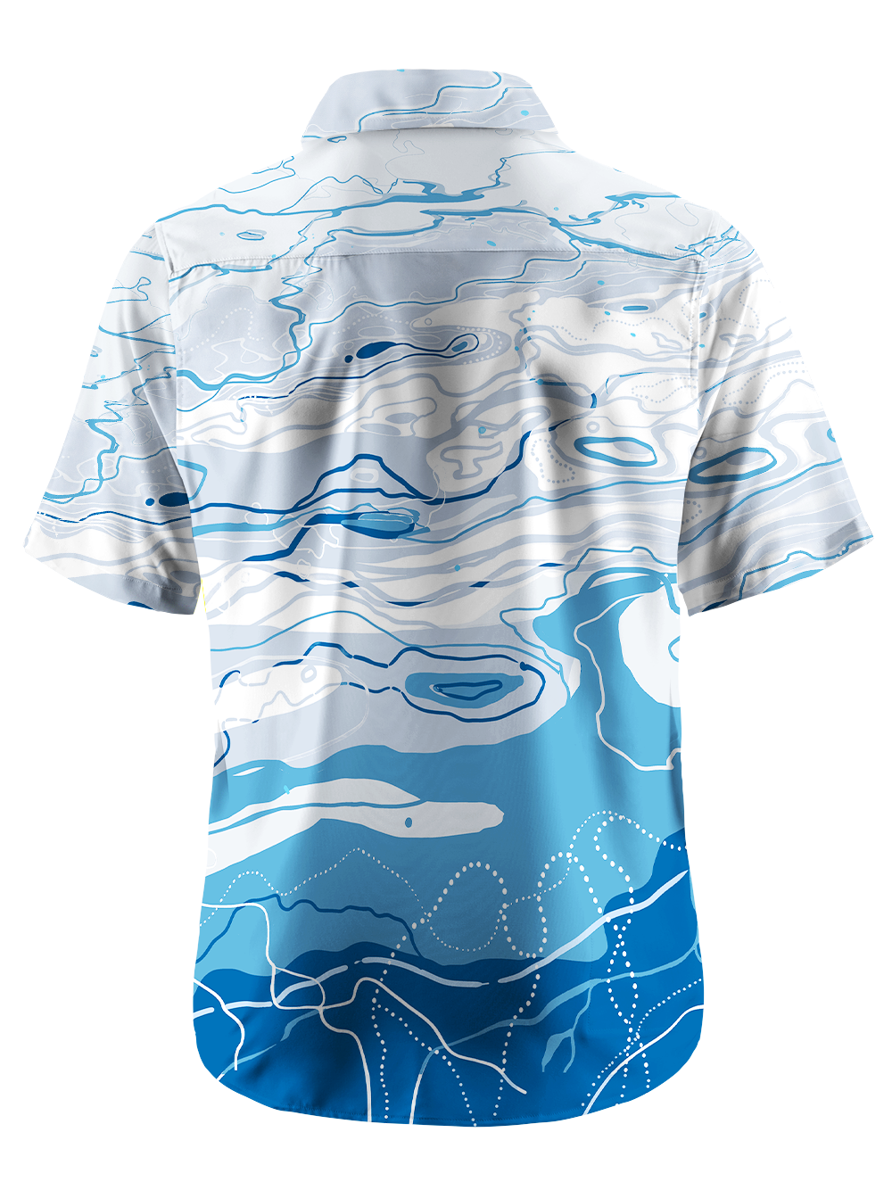 Orionride Abstract Watermarks Zipper Pockets Ultra Lightweight Short Sleeves Gravel Shirt
