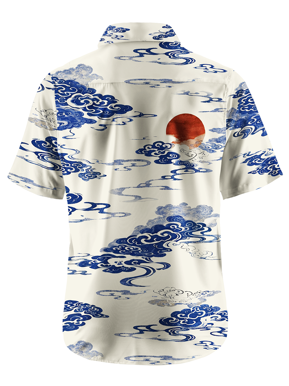 Orionride Auspicious Clouds Zipper Pockets Ultra Lightweight Short Sleeves Gravel Shirt