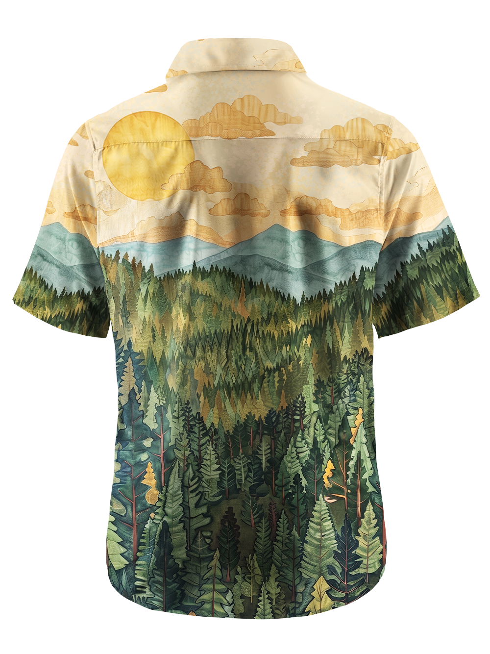 Orionride Forest Warm Sun Zipper Pockets Ultra Lightweight Short Sleeves Gravel Shirt