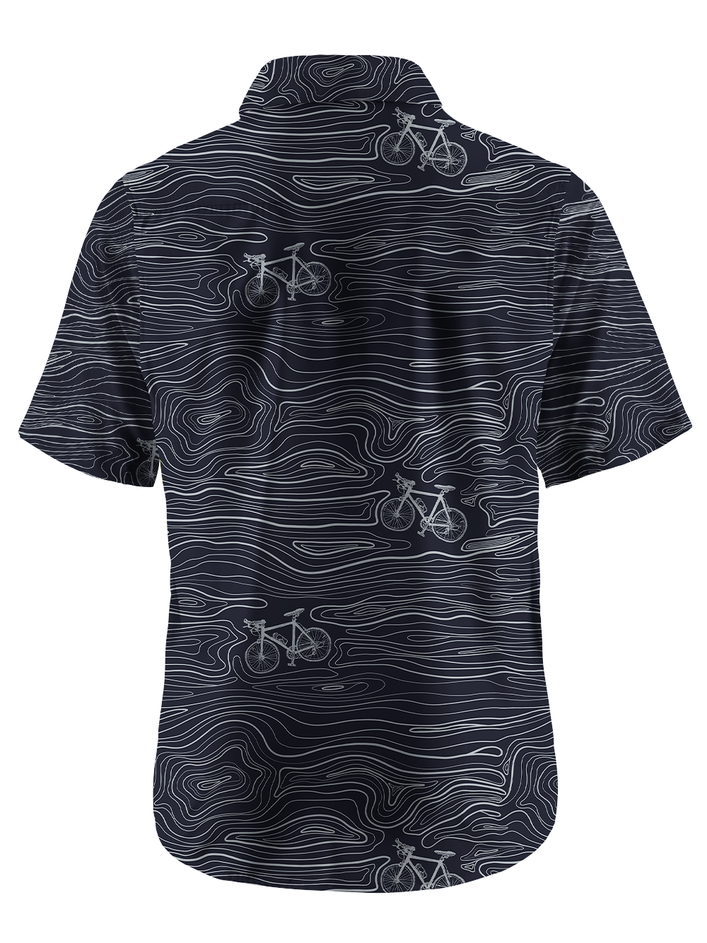 Orionride Topography Map Zipper Pockets Ultra Lightweight Short Sleeves Gravel Shirt