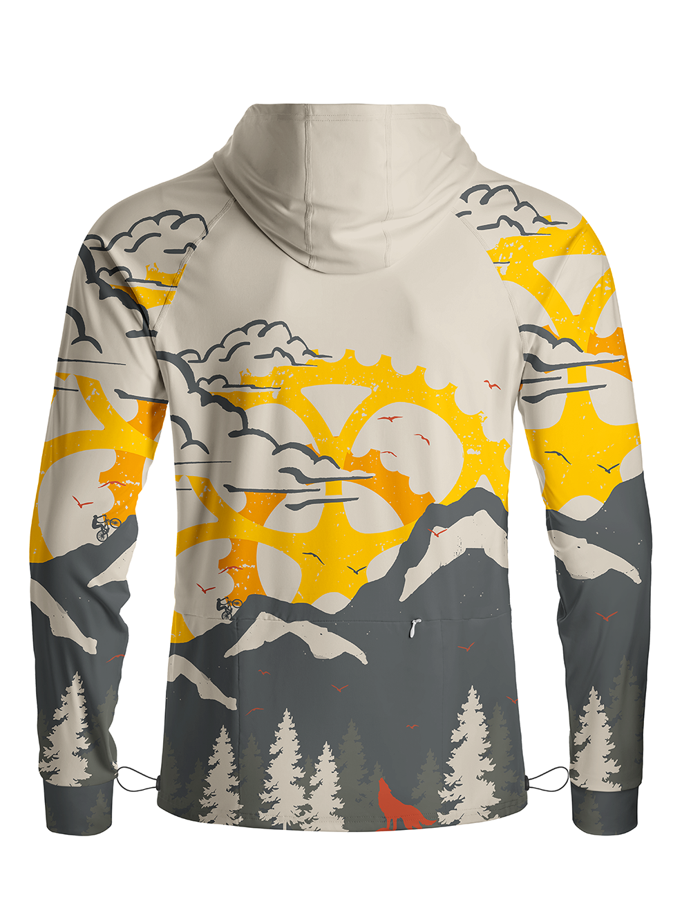 Orionride Mountain Inspired Long Sleeve Cycling Hoodie Shirt