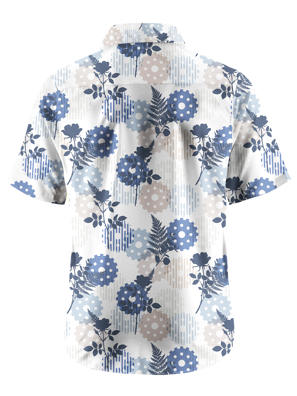 Orionride Rose Branches Zipper Pockets Ultra Lightweight Short Sleeves Gravel Shirt