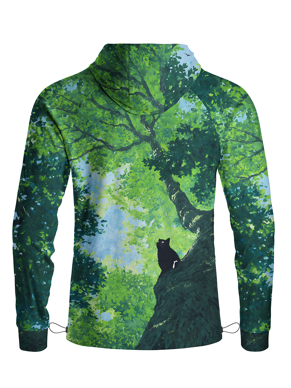 Orionride Cat in Tree Long Sleeve Cycling Hoodie Shirt