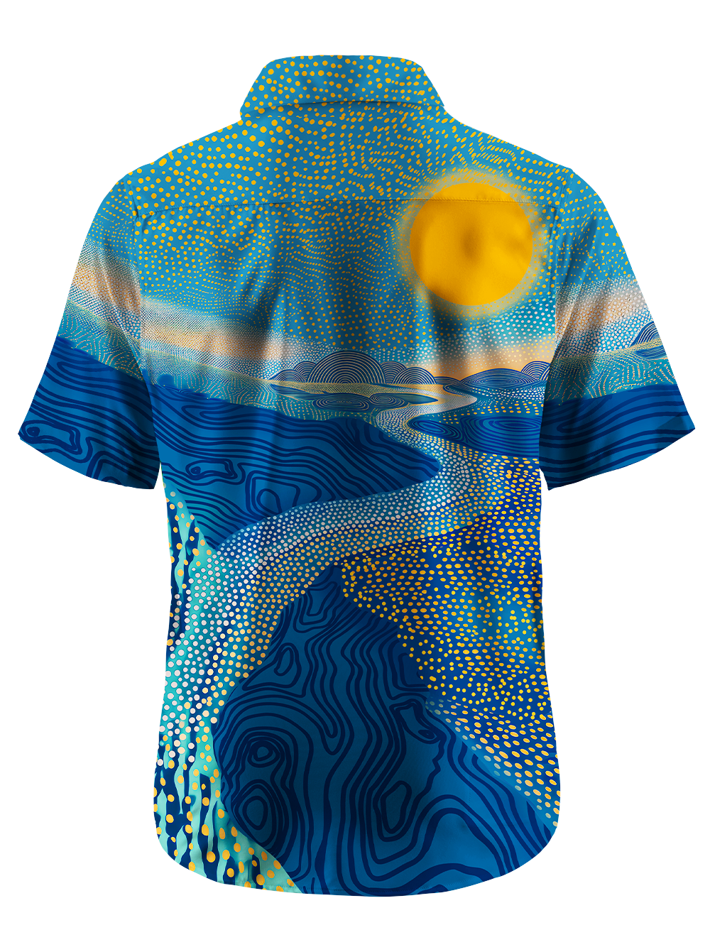 Orionride Dot Mountain River Zipper Pockets Ultra Lightweight Short Sleeves Gravel Shirt