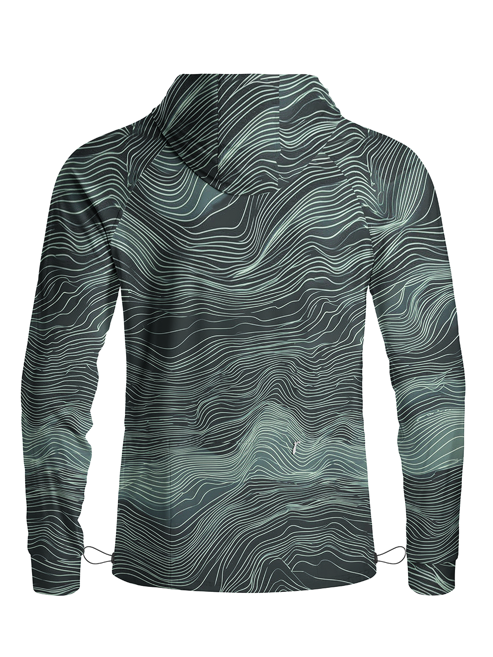 Orionride Winding Lines  Long Sleeve Cycling Hoodie Shirt