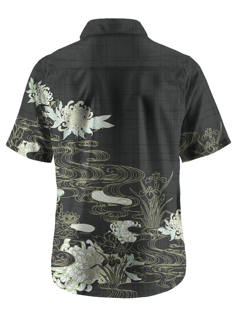 Orionride Golden Chrysanthemum Zipper Pockets Ultra Lightweight Short Sleeves Gravel Shirt