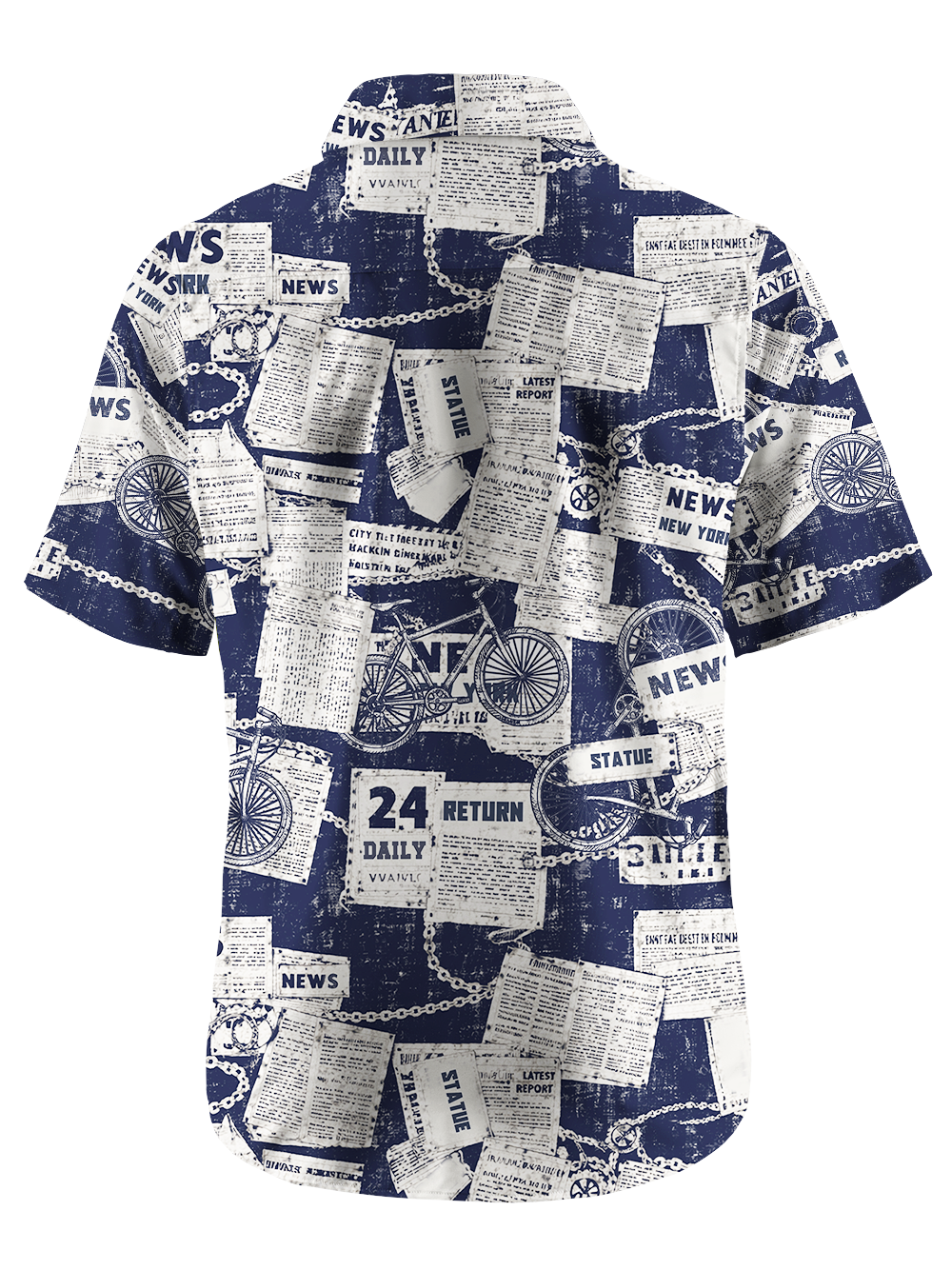 Orionride New York Daily News Zipper Pockets Ultra Lightweight Short Sleeves Gravel Shirt