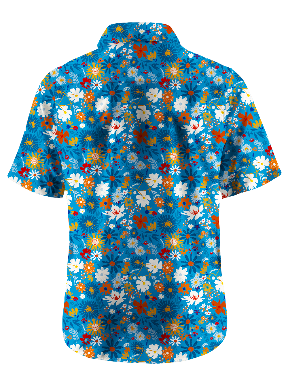 Orionride Sea Of Flowers Zipper Pockets Ultra Lightweight Short Sleeves Gravel Shirt