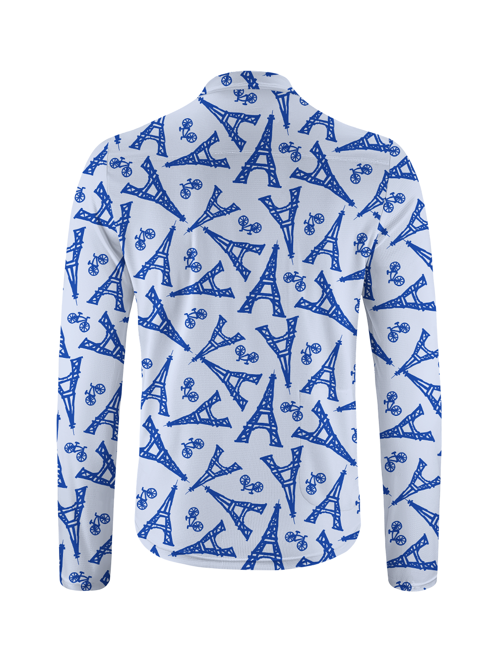 Orionride Eiffel Tower Long Sleeve Half Zipper Mountain Bike Jersey