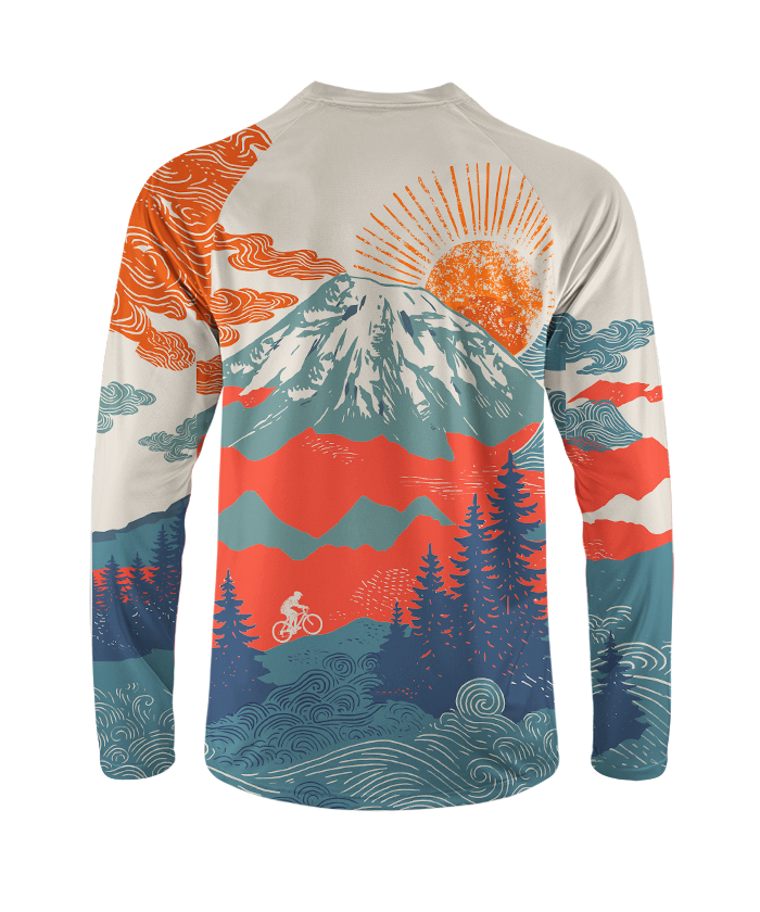 Orionride Sunset Scenery Long Sleeve Downhill Jersey