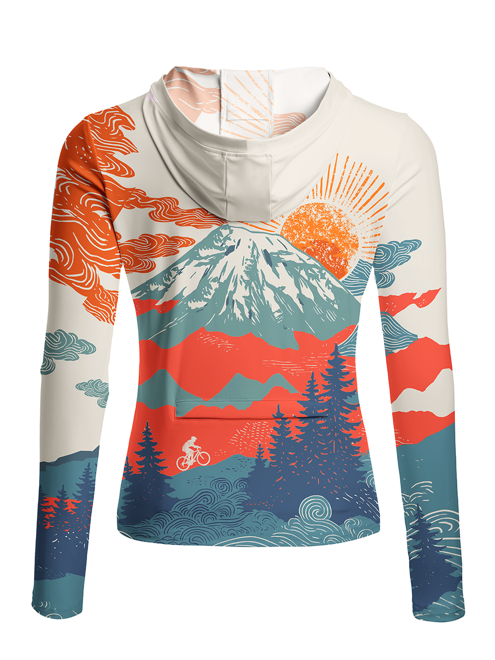 Orionride Sunset Scenery Women's Long Sleeve Cycling Hoodie Shirt