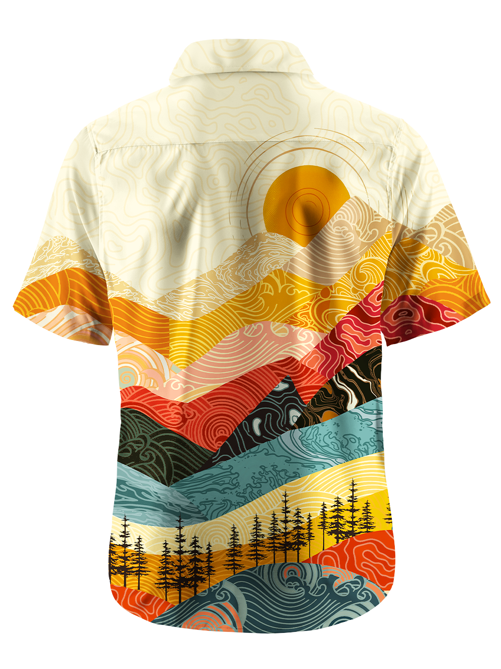 Orionride Waves And Peaks Zipper Pockets Ultra Lightweight Short Sleeves Gravel Shirt