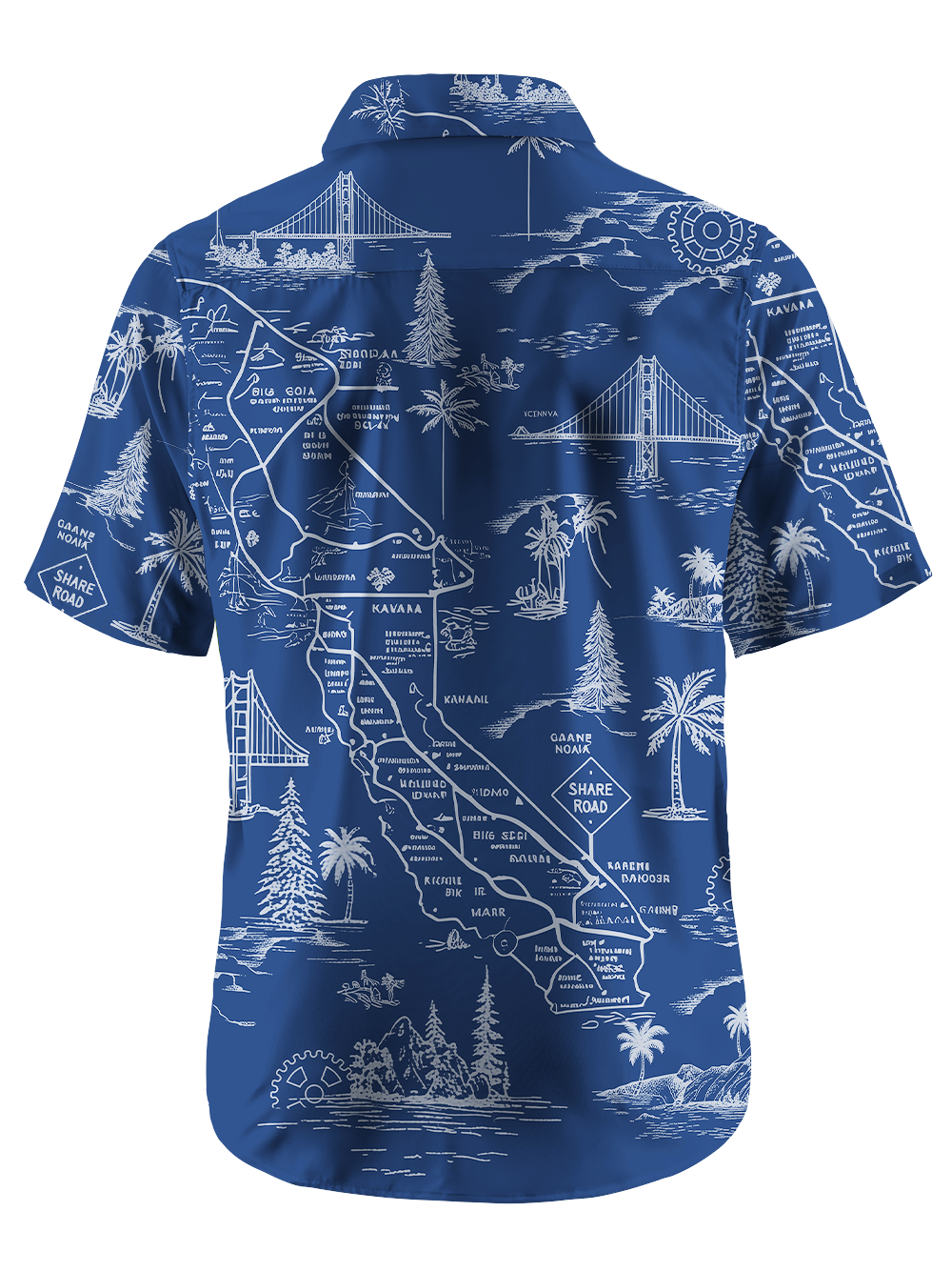 Orionride California Coastline Zipper Pockets Ultra Lightweight Short Sleeves Gravel Shirt