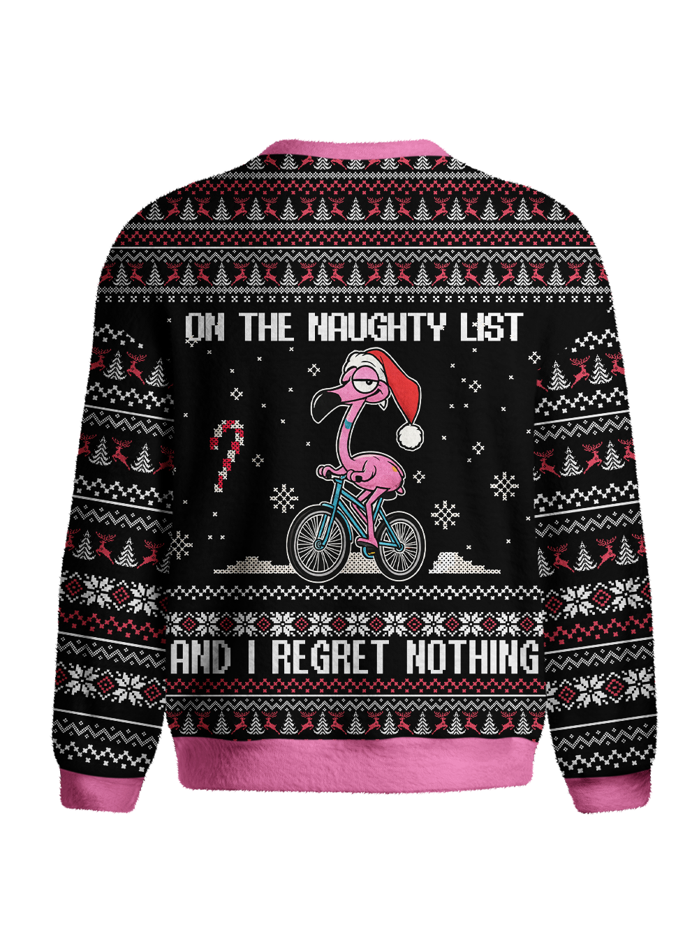Orionride Flamingo Riding A Bicycle Men's Sweaters