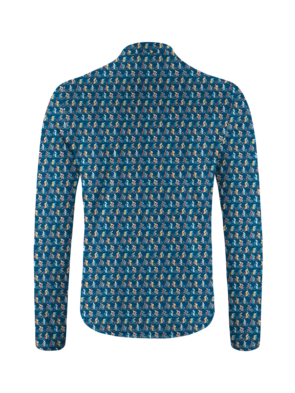 Orionride Colorful Cyclists Long Sleeve Half Zipper Mountain Bike Jersey