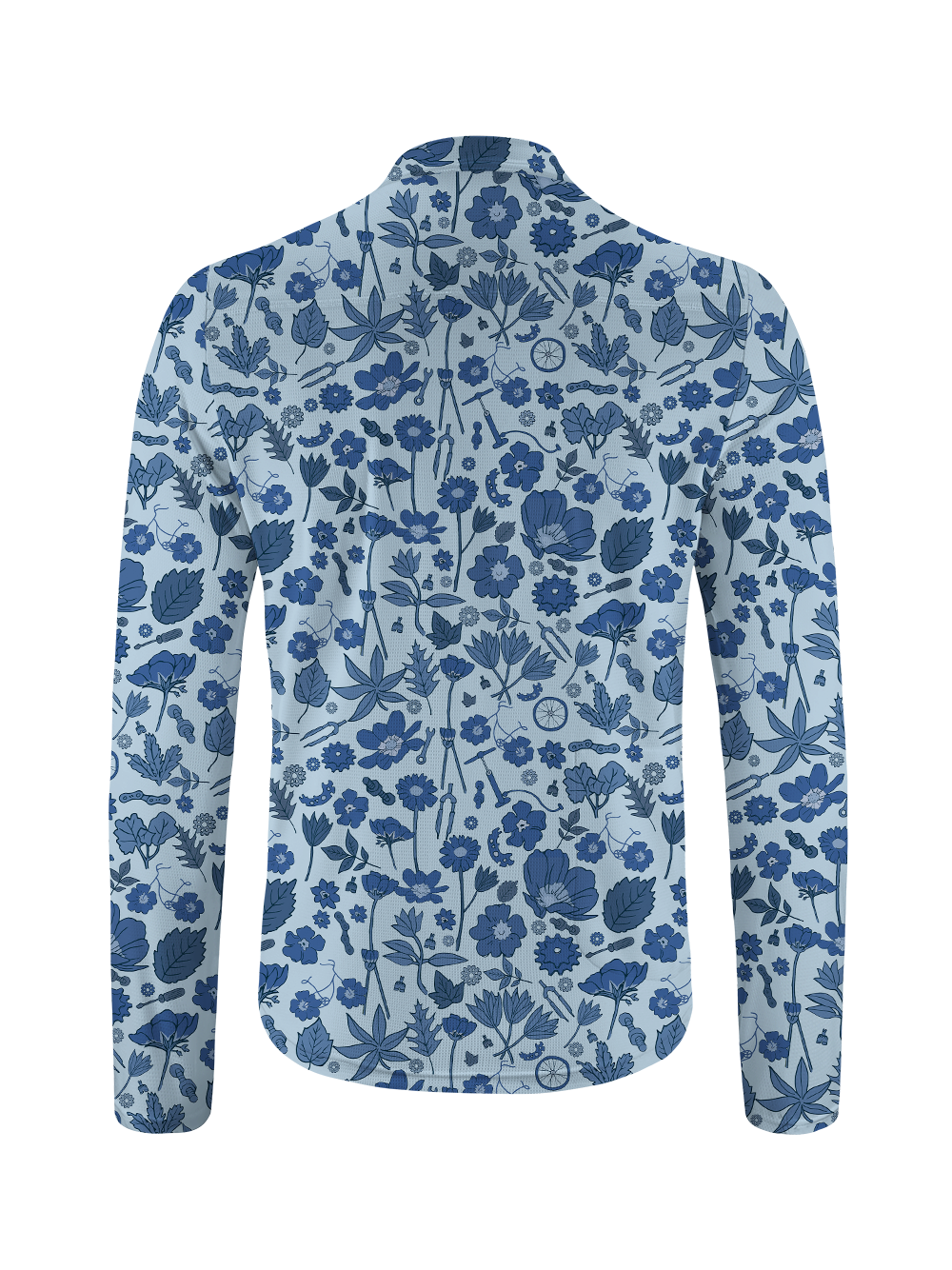 Orionride Garden Path Long Sleeve Half Zipper Mountain Bike Jersey