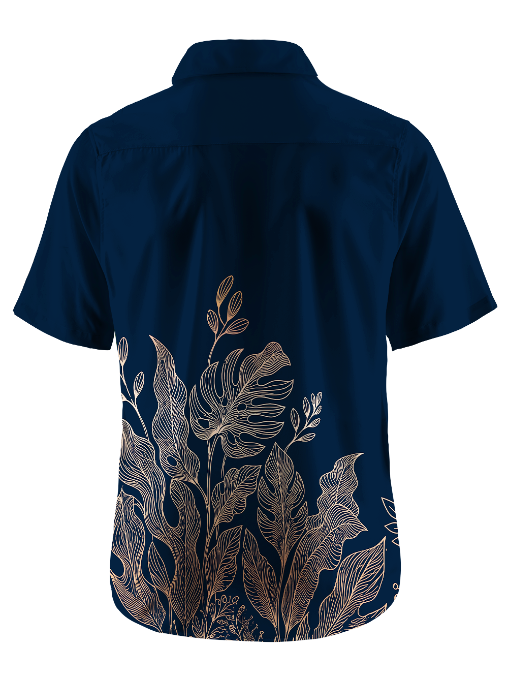 Orionride Night Gold Plant Zipper Pockets Ultra Lightweight Short Sleeves Gravel Shirt