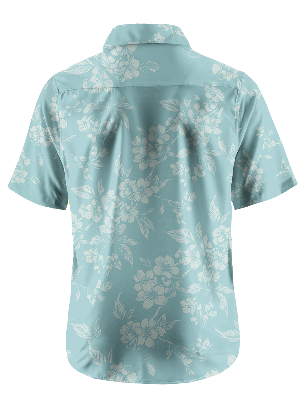 Orionride Delicate Hibiscus Zipper Pockets Ultra Lightweight Short Sleeves Gravel Shirt