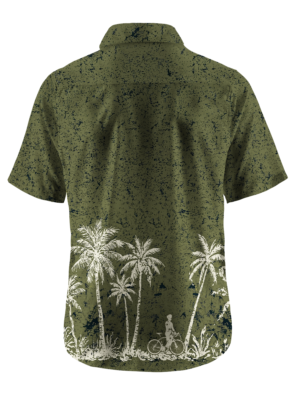 Orionride Coconut Tree Reflection Zipper Pockets Ultra Lightweight Short Sleeves Gravel Shirt