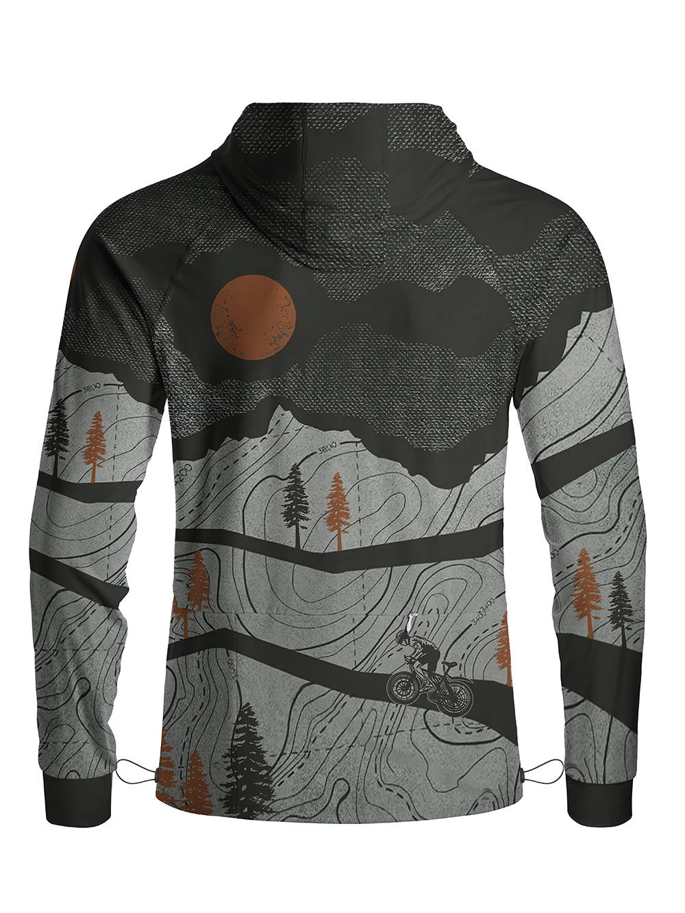 Orionride Under The Blazing Sun Long Sleeve Cycling Hoodie Shirt
