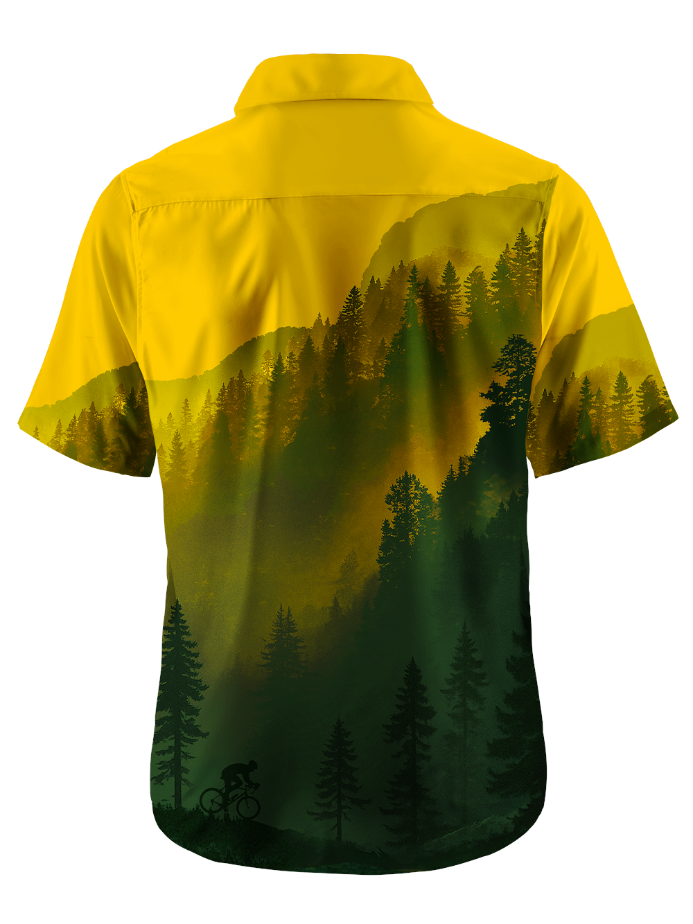 Orionride Noon Forest Zipper Pockets Ultra Lightweight Short Sleeves Gravel Shirt