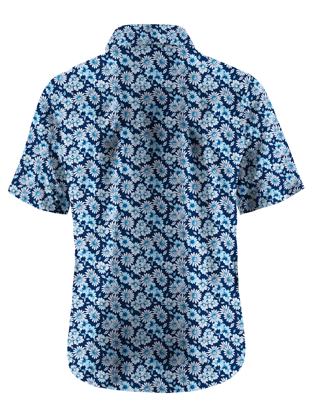 Orionride Tiny Daisies Zipper Pockets Ultra Lightweight Short Sleeves Gravel Shirt