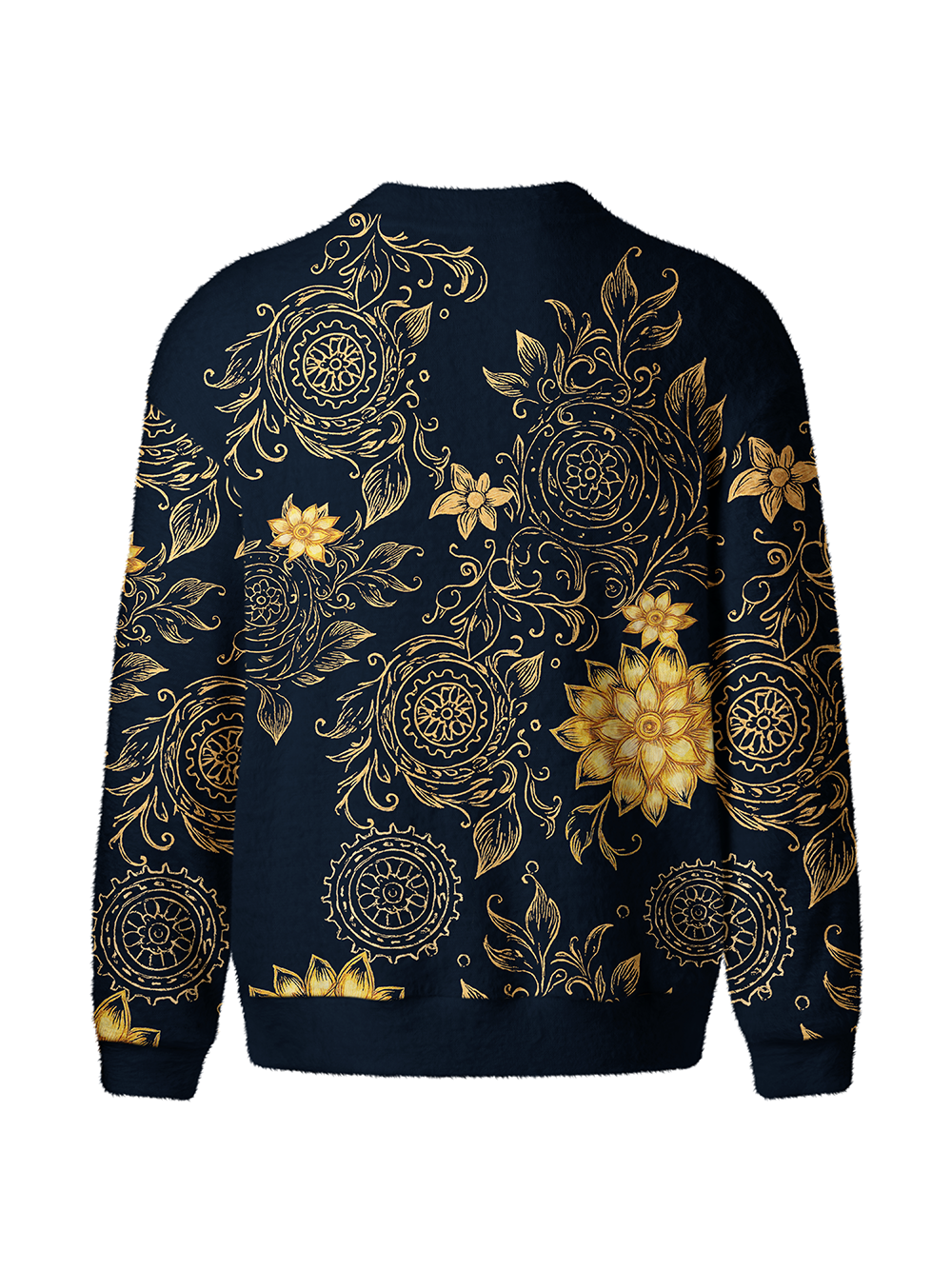 Orionride Golden Flowers Men's Cardigan Knit Sweaters