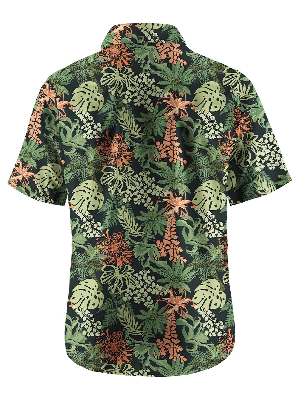 Orionride Diverse Plants Zipper Pockets Ultra Lightweight Short Sleeves Gravel Shirt