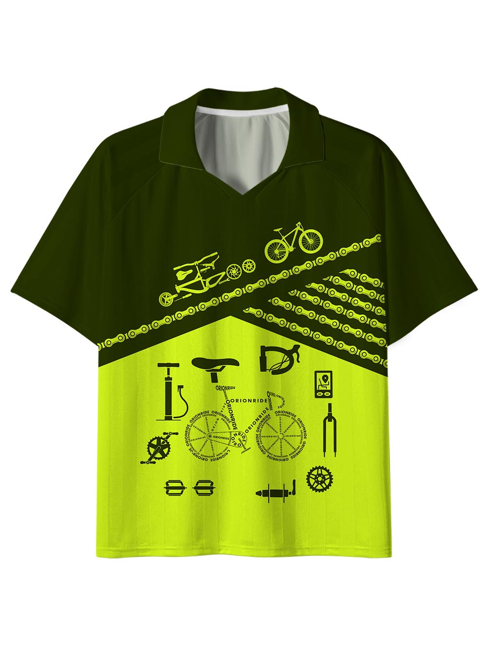 Orionride Letter Stitching Bicycle Collar Mesh Jersey