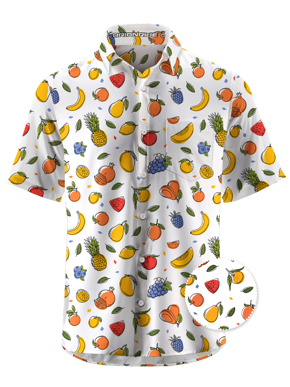Orionride Various Fruits Ultra Lightweight Short Sleeves Hawaiian shirt
