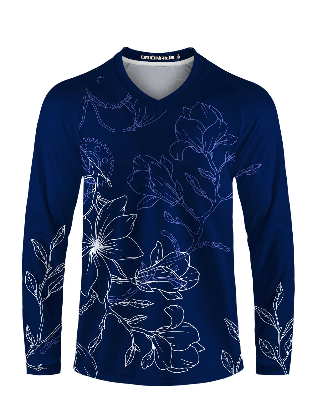 Orionride Gear Hibiscus Flower Long Sleeve Downhill Jersey