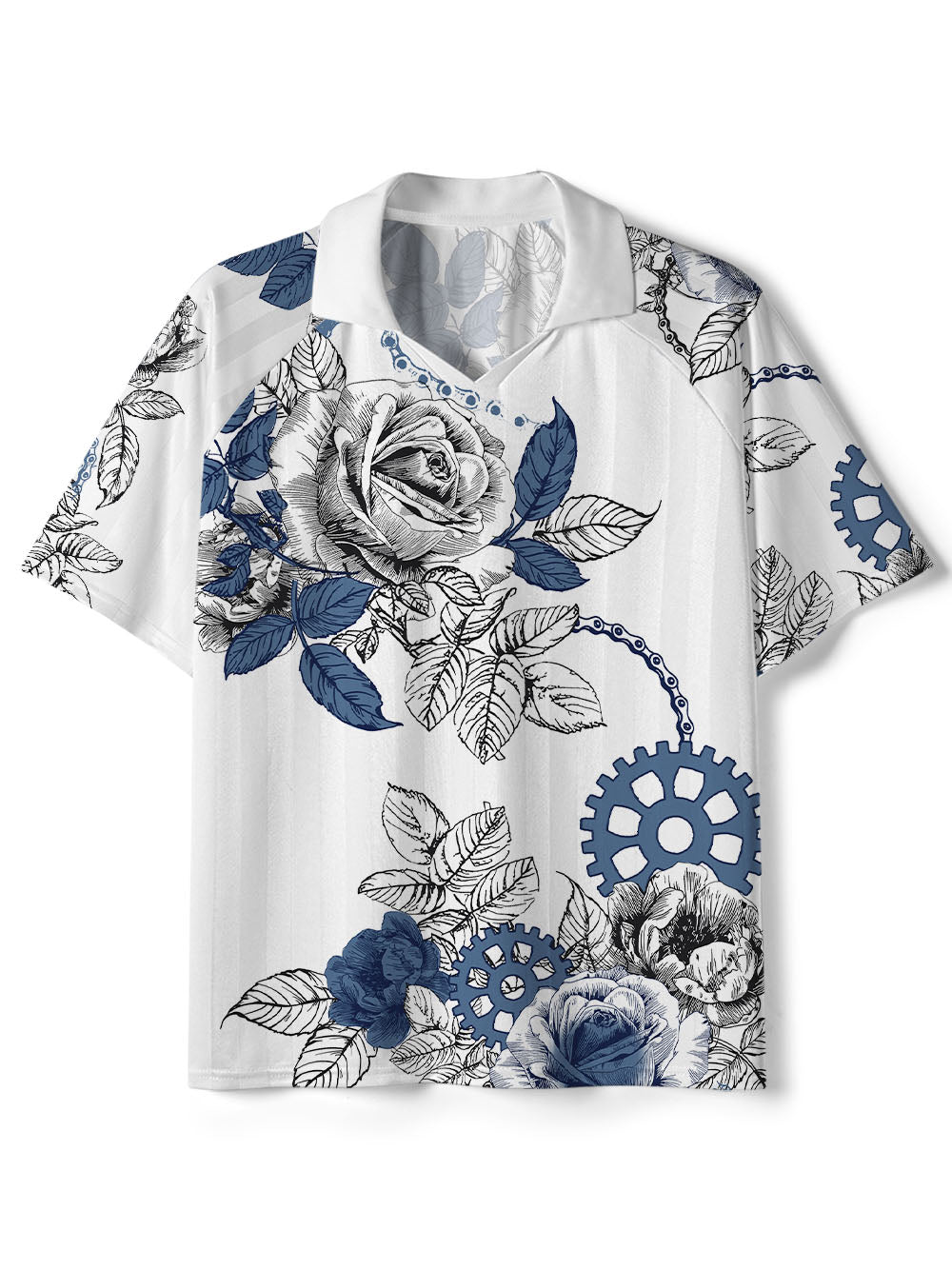 Orionride Blooming Roses Collar Mesh Jersey