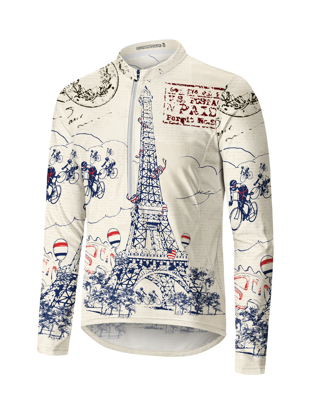 Orionride Arrival In Paris Long Sleeve Half Zipper Mountain Bike Jersey
