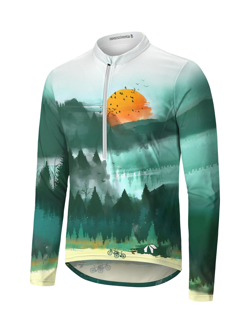 Orionride Misty Morning Long Sleeve Half Zipper Mountain Bike Jersey