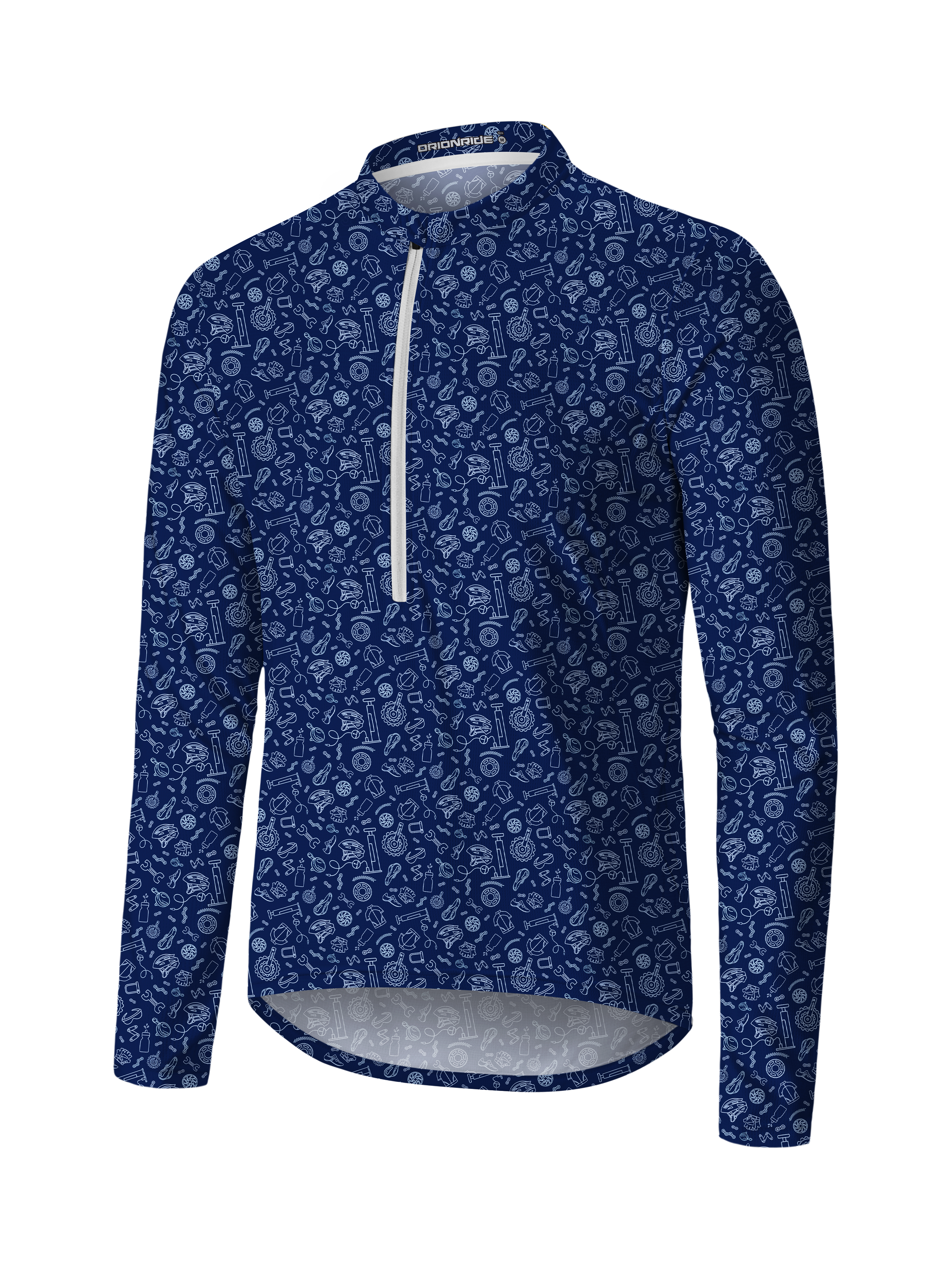 Orionride Cycling Parts Long Sleeve Half Zipper Mountain Bike Jersey