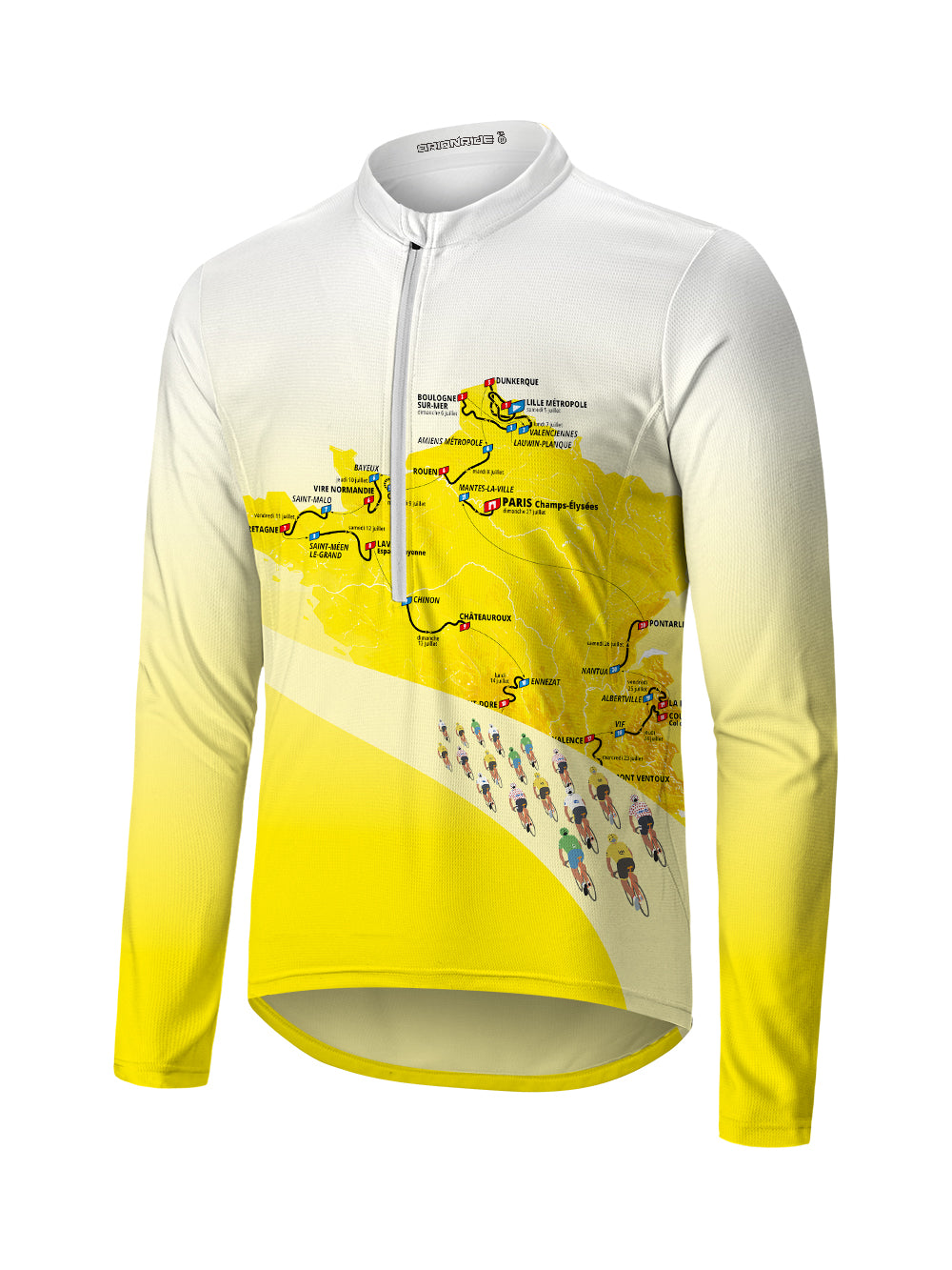 Orionride Race Route Long Sleeve Half Zipper Mountain Bike Jersey